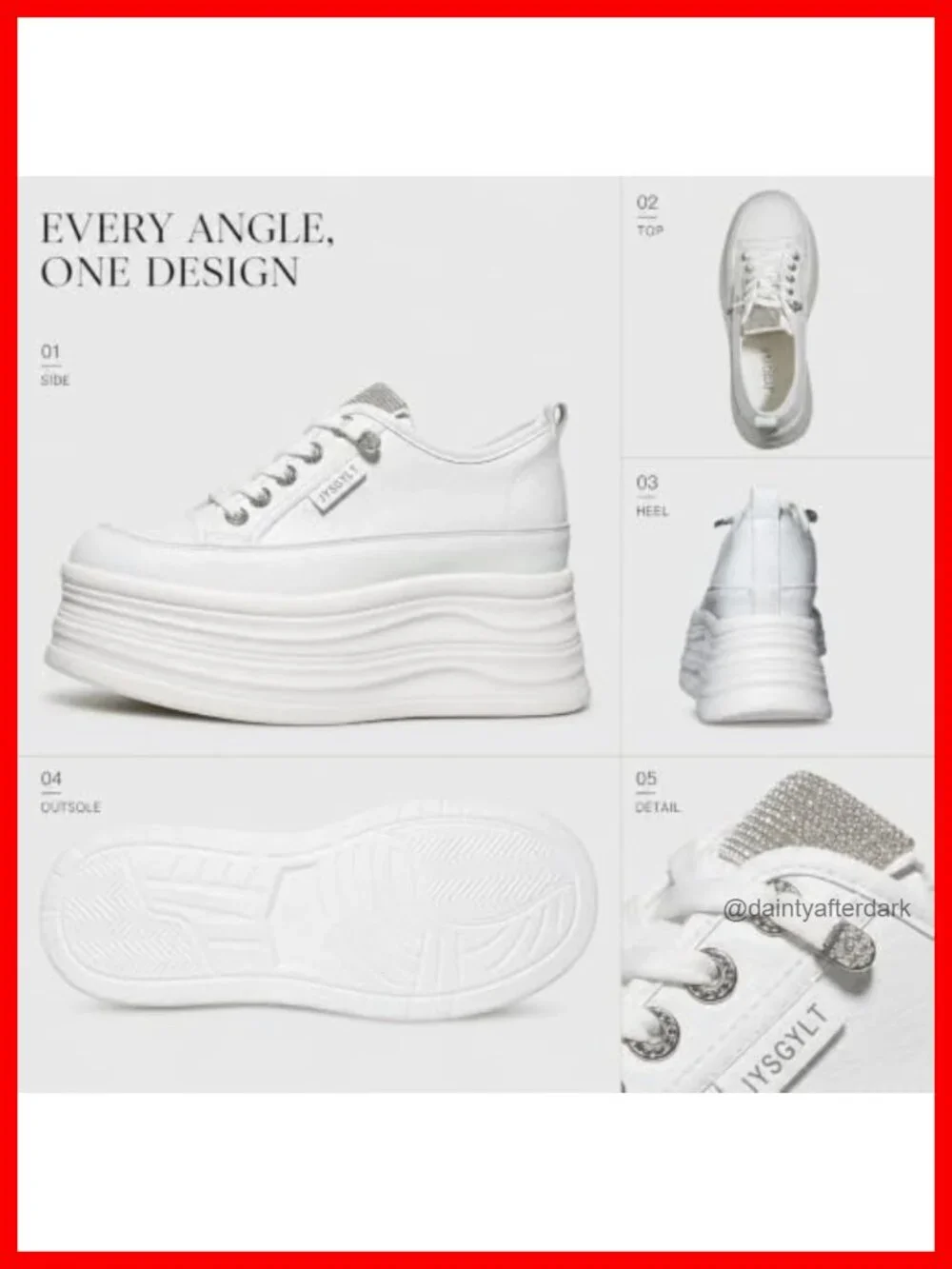 Women's Chunky Platform Sneakers Fashion Casual Walking Shoes Glitter